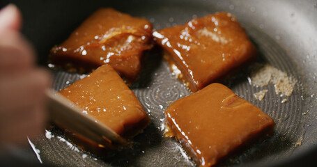 Grill chinese sticky rice cake