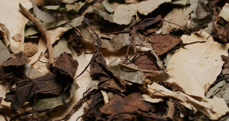 Stack of Chinese herbal tea medicine