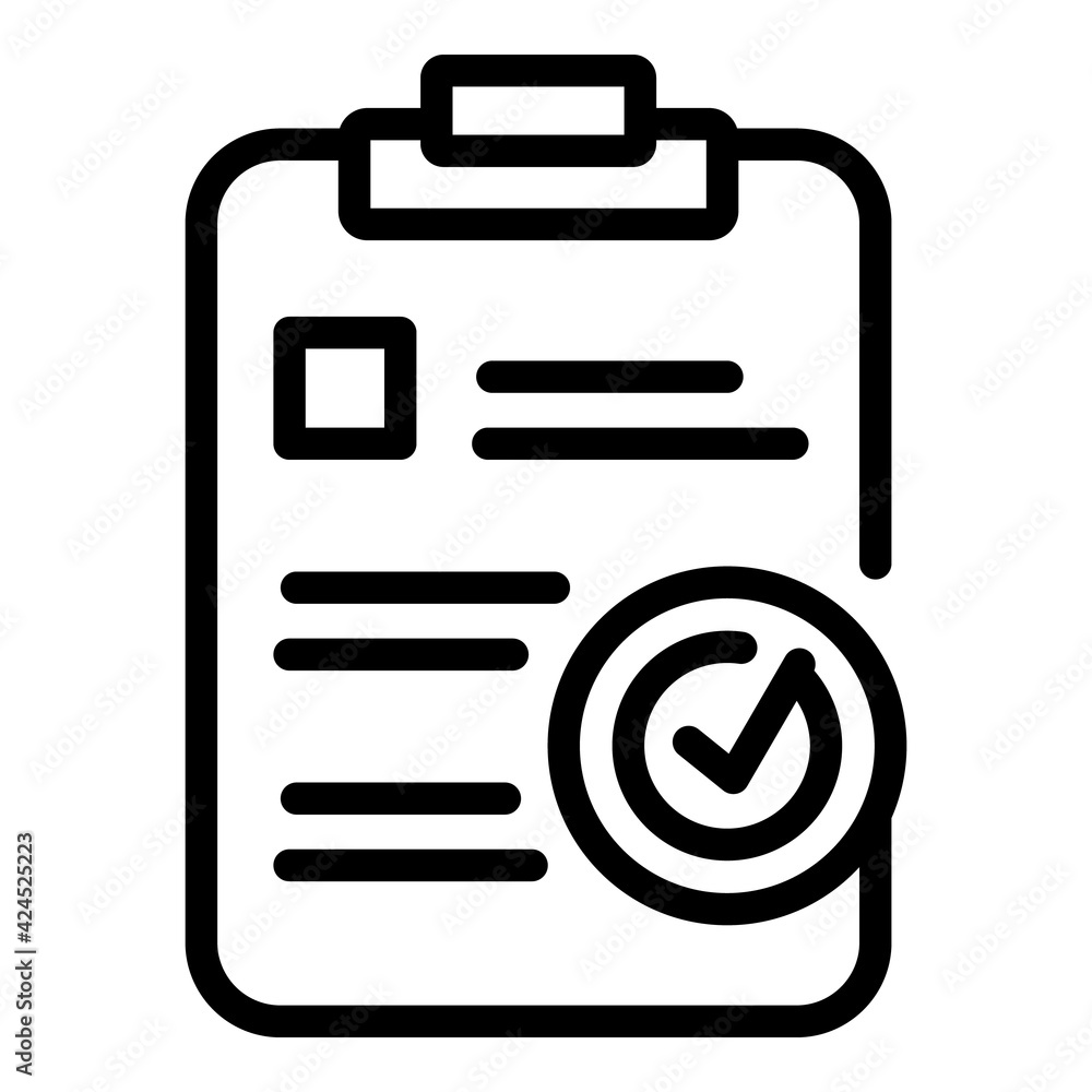 Poster work clipboard icon. outline work clipboard vector icon for web design isolated on white background