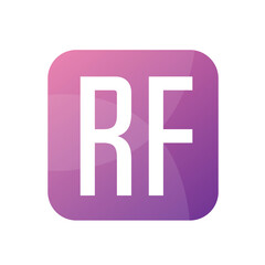 RF Letter Logo Design With Simple style