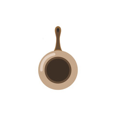 Pan. Kitchen cooking tool. Vector illustration.