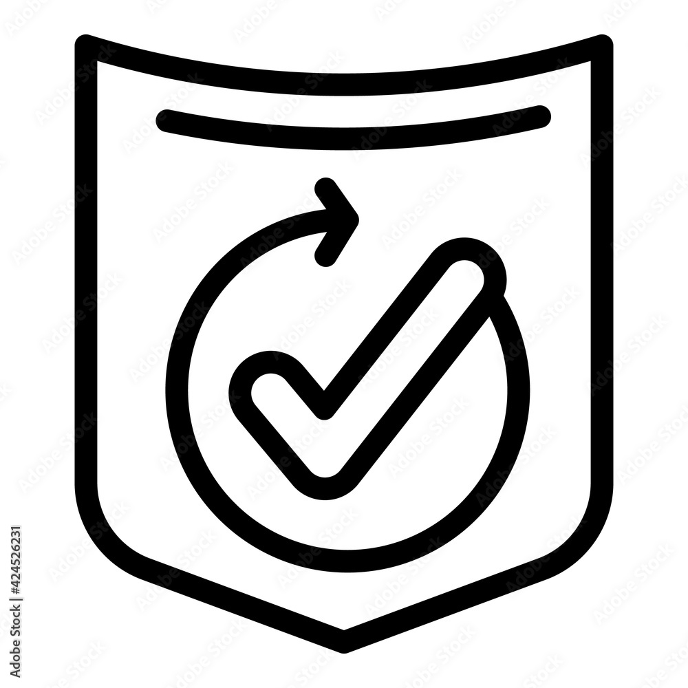 Poster Security value icon. Outline security value vector icon for web design isolated on white background