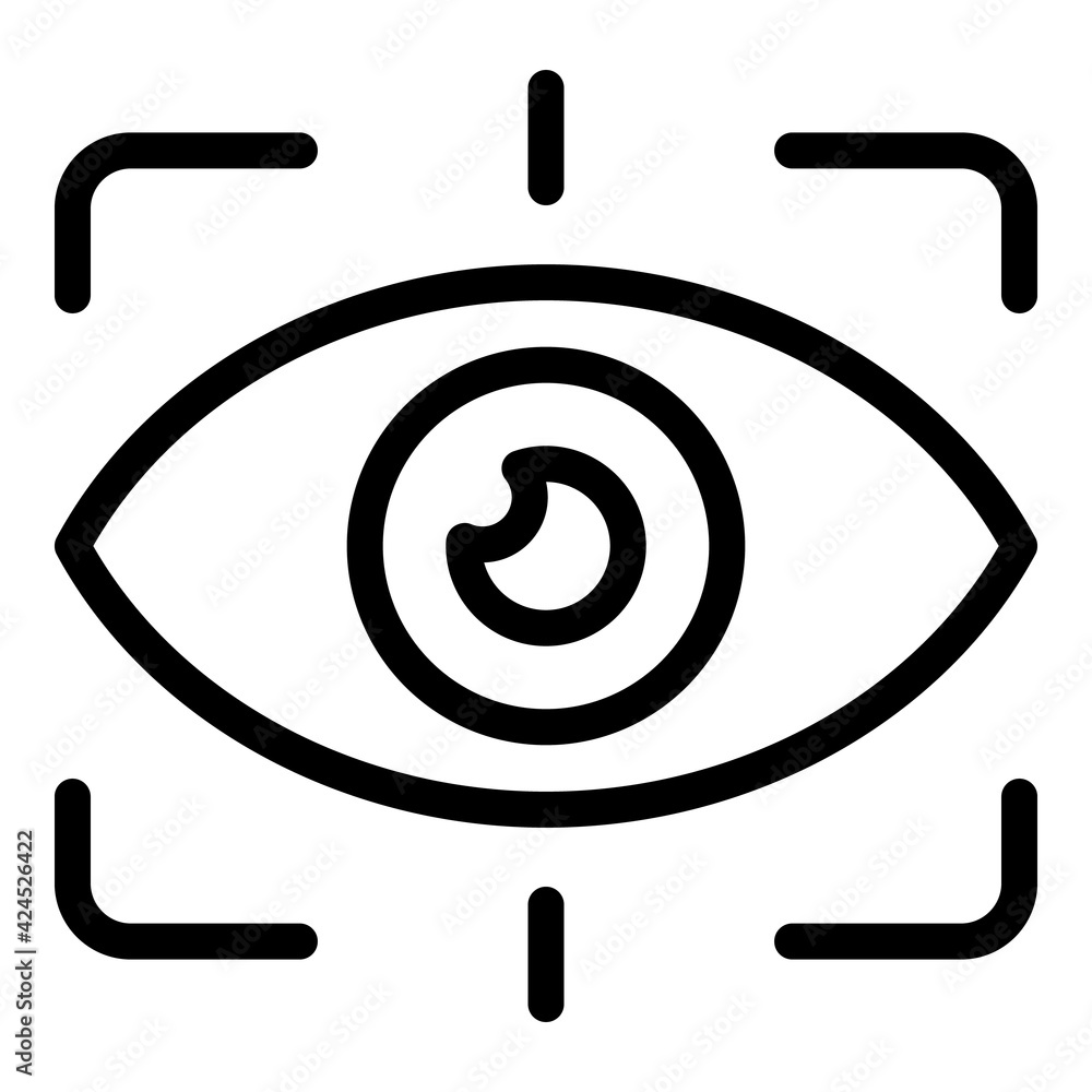Poster vision value icon. outline vision value vector icon for web design isolated on white background