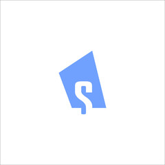 letter S real estate logo design vector sign