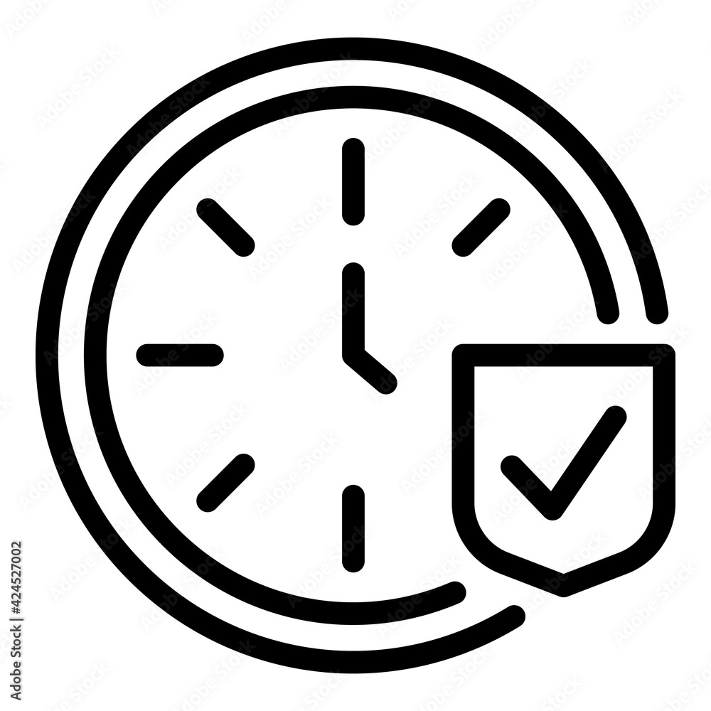 Poster punctuality icon. outline punctuality vector icon for web design isolated on white background