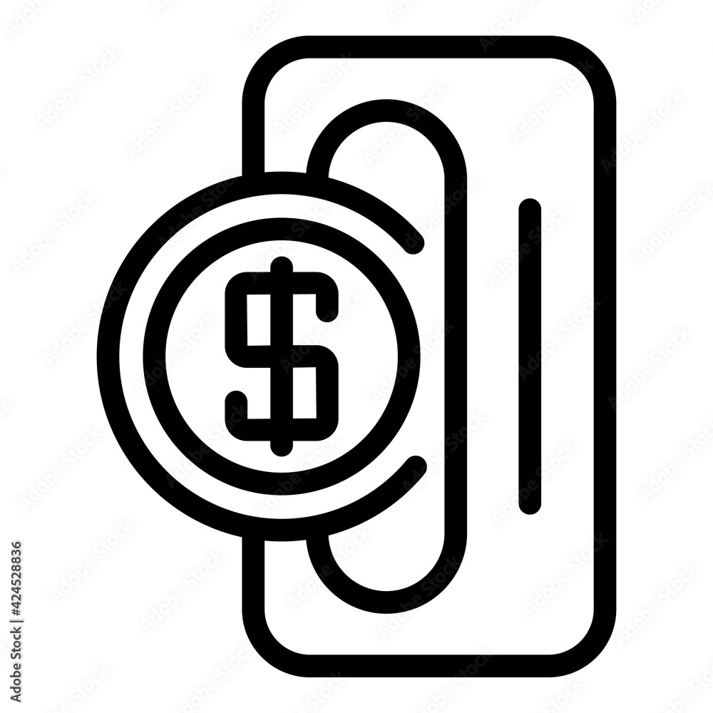 Poster parking payment icon. outline parking payment vector icon for web design isolated on white backgroun