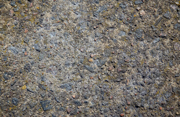 Texture of old gray concrete surface close-up