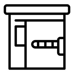 Private parking icon. Outline private parking vector icon for web design isolated on white background