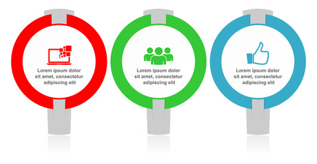 Modern design infographic vector template for presentation, chart, diagram, business concept with 3 options