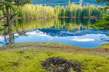 Majestic mountain lake in Canada.