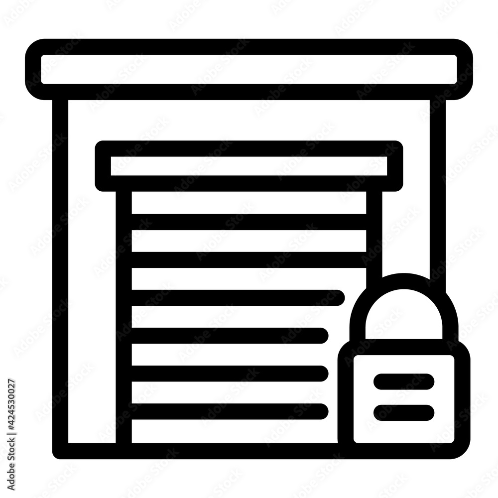 Poster closed parking icon. outline closed parking vector icon for web design isolated on white background