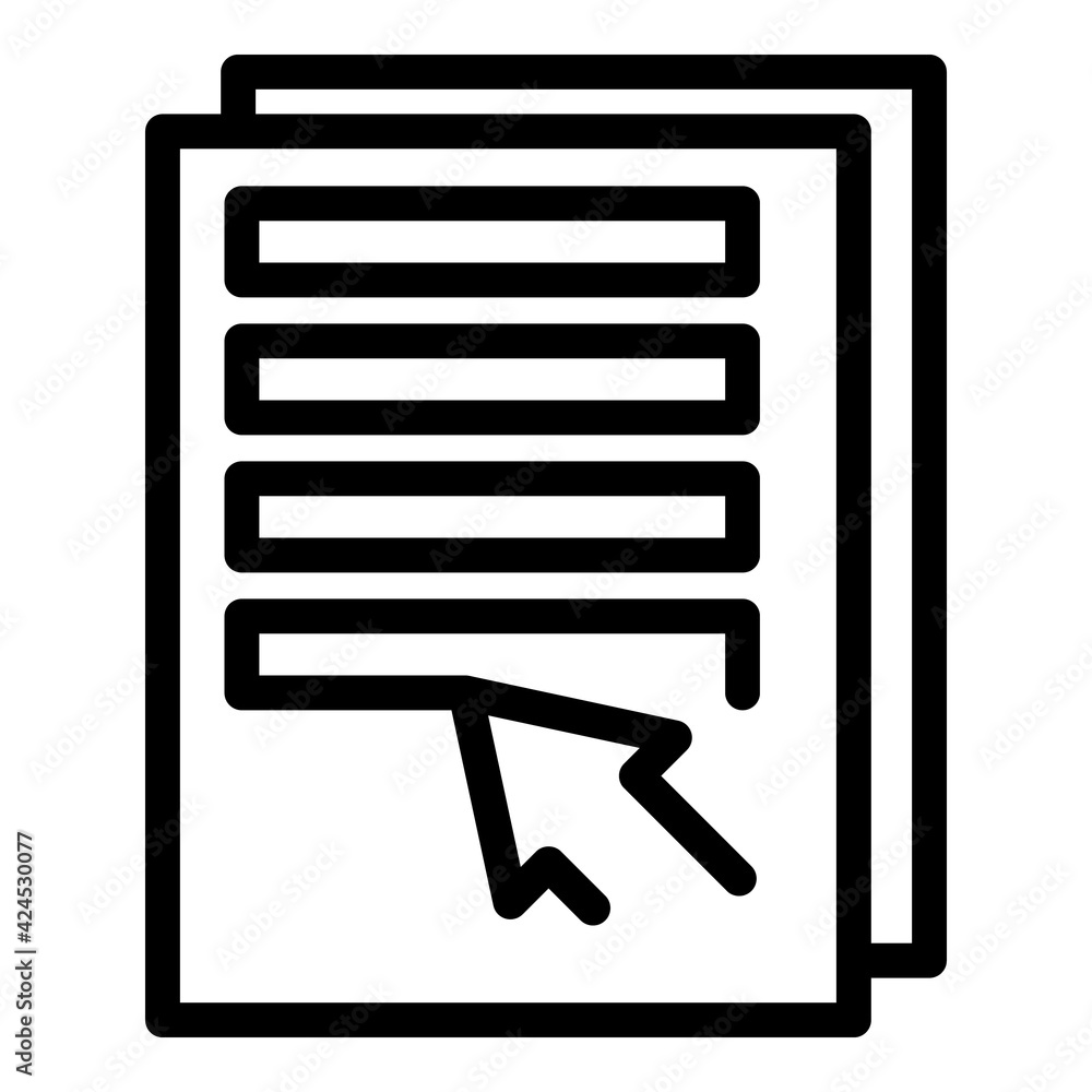 Poster technical information icon. outline technical information vector icon for web design isolated on whi