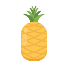 Pineapple vector. Pineapple on white background.