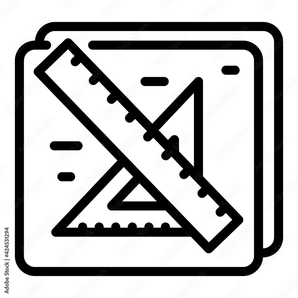 Aufkleber architect information icon. outline architect information vector icon for web design isolated on whi