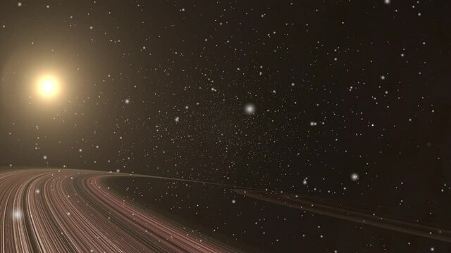 Saturn's ring surface of the universe, the solar system