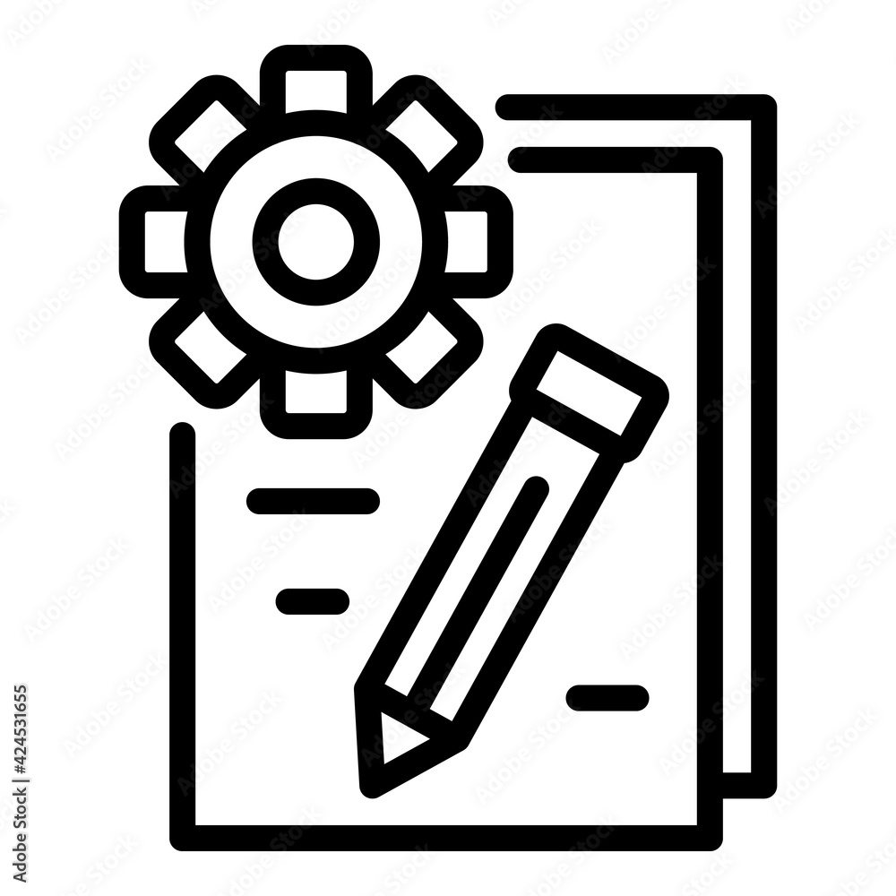 Poster technical configuration icon. outline technical configuration vector icon for web design isolated on