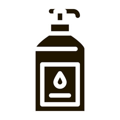 liquid soap bottle glyph icon vector. liquid soap bottle sign. isolated symbol illustration