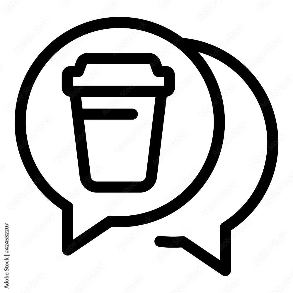 Poster trash chat icon. outline trash chat vector icon for web design isolated on white background