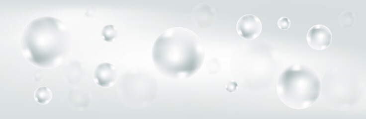 white balloons on a white background. Vector illustration