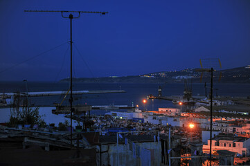 The Harbour at dawn, Tangier, Morocco, North Africa, Africa