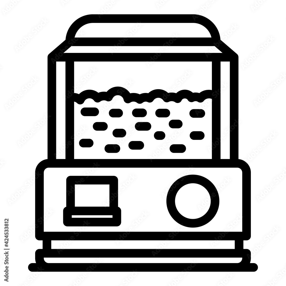 Poster popcorn maker icon. outline popcorn maker vector icon for web design isolated on white background