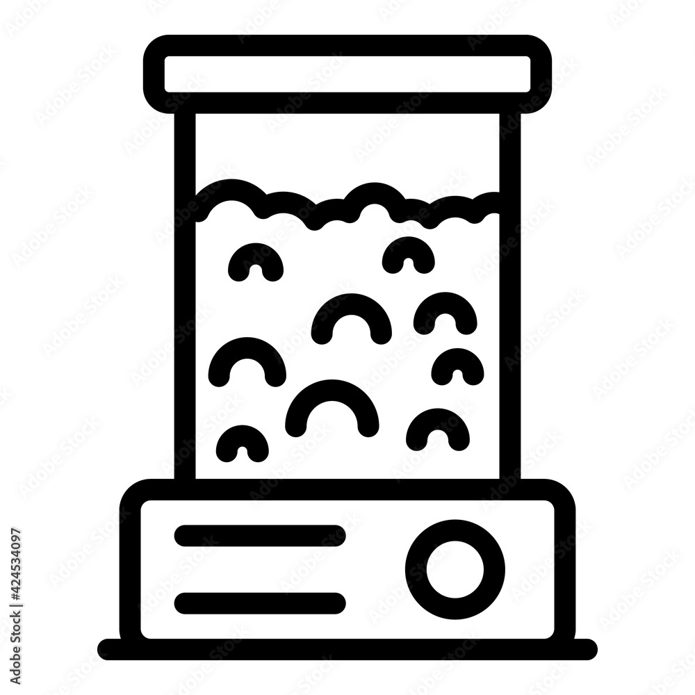 Poster popcorn snack machine icon. outline popcorn snack machine vector icon for web design isolated on whi