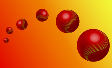 These are 3D Cricket Balls Abstract Design Wallpaper 