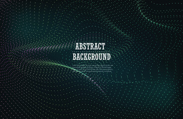 Abstract dark Geometrical Background Connection structure. Science background. onnecting dots and lines. Big data visualization and Business .Vector illustration