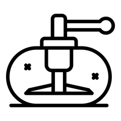 Vegetable cutter peeler icon. Outline vegetable cutter peeler vector icon for web design isolated on white background