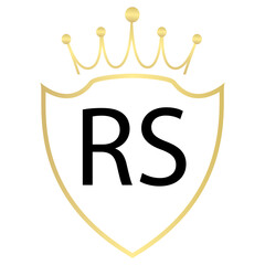 RS Letter Logo Design With Simple style