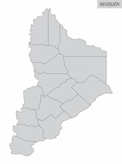 Neuquen province administrative map