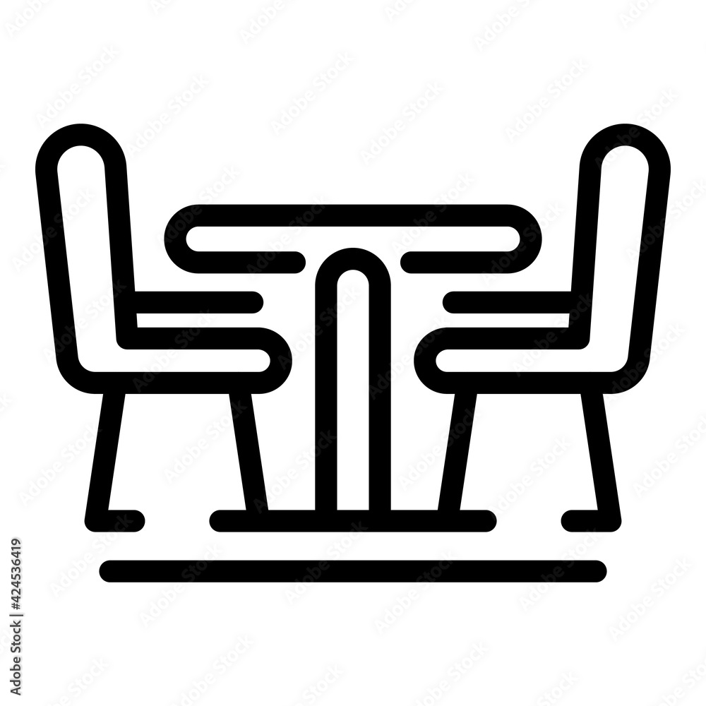 Poster lounge table icon. outline lounge table vector icon for web design isolated on white background