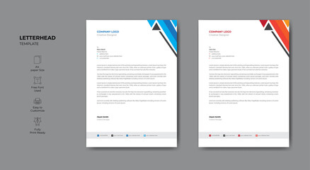 Modern company letterhead template designfor your project .
