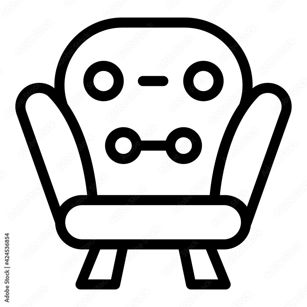 Poster lounge rest icon. outline lounge rest vector icon for web design isolated on white background
