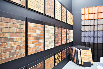 Brick decorative wall panels on store