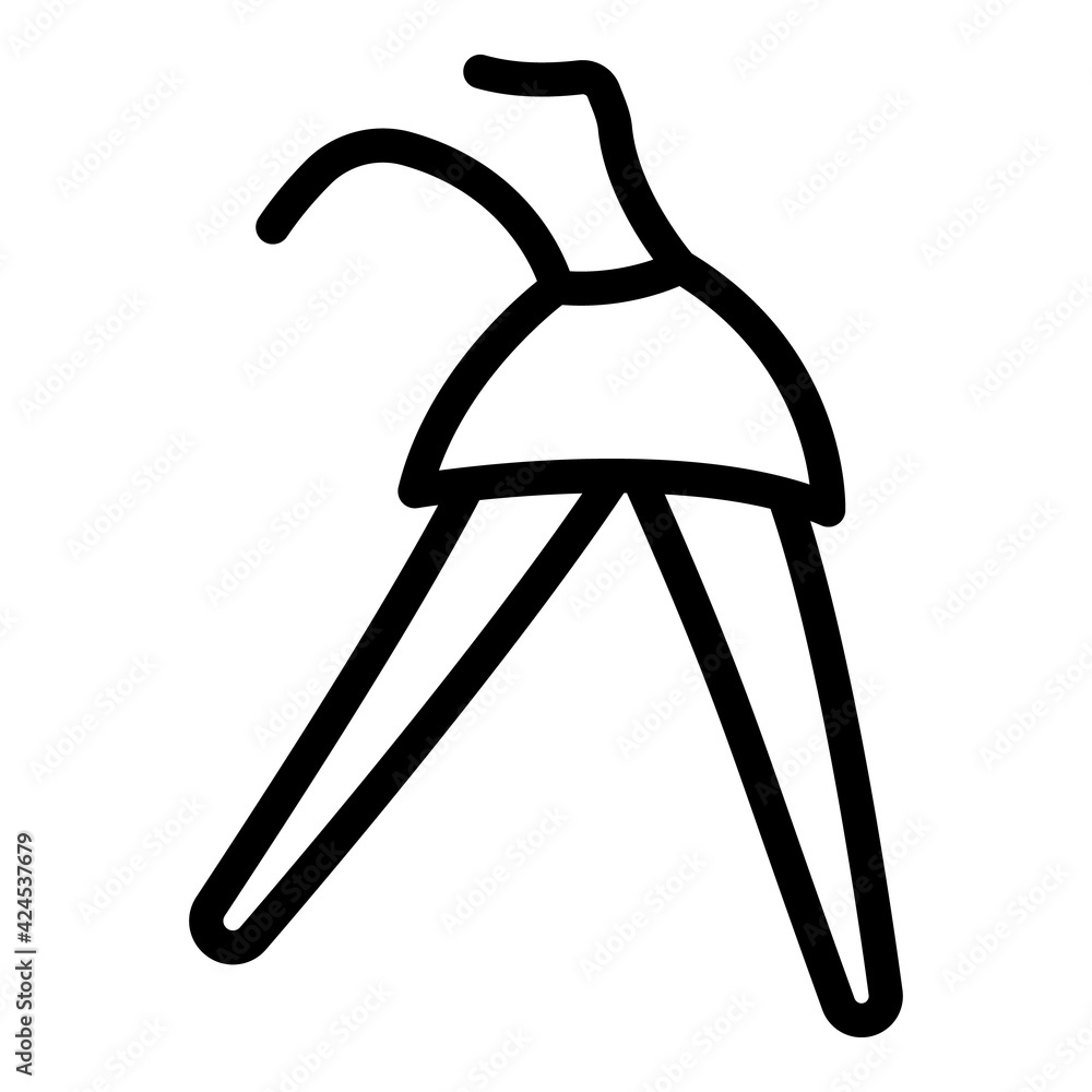 Poster ballerina dancer icon. outline ballerina dancer vector icon for web design isolated on white backgro