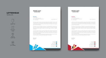 Clean and modern letterhead template design.