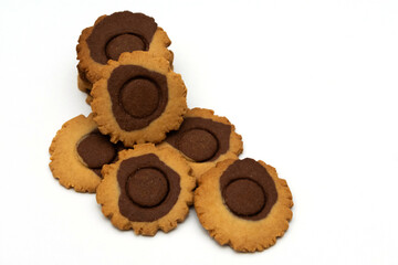 Galletas de vainilla con chocolate hechas a mano