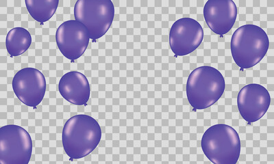 Happy Birthday balloons White celebration transparent background