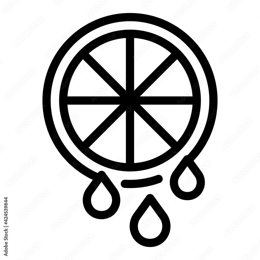 Poster lemon juice icon. outline lemon juice vector icon for web design isolated on white background