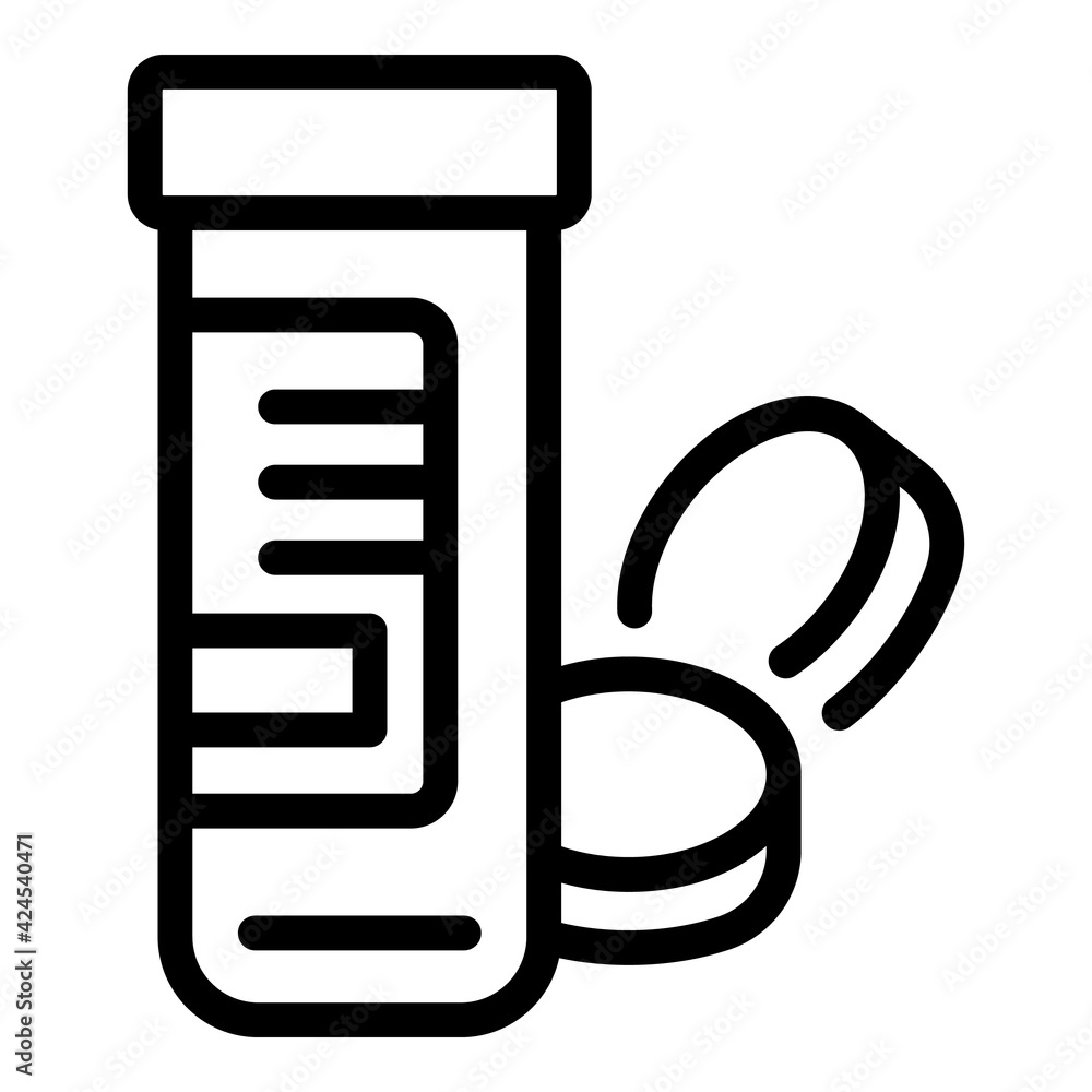 Poster effervescent tablets icon. outline effervescent tablets vector icon for web design isolated on white