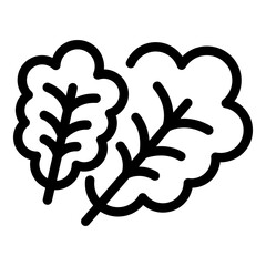 Salad vitamin icon. Outline salad vitamin vector icon for web design isolated on white background