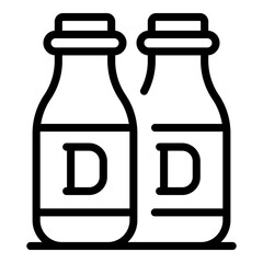 Vitamin drink icon. Outline vitamin drink vector icon for web design isolated on white background