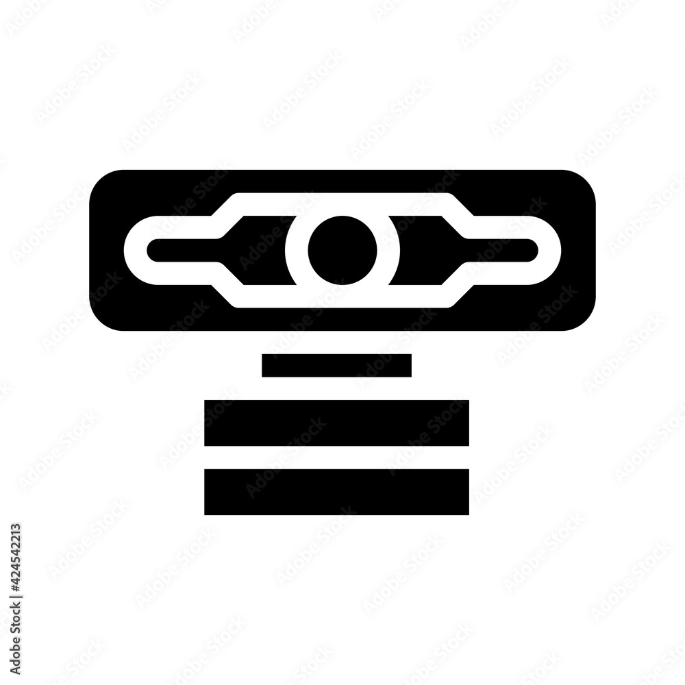 Poster web camera glyph icon vector. web camera sign. isolated symbol illustration