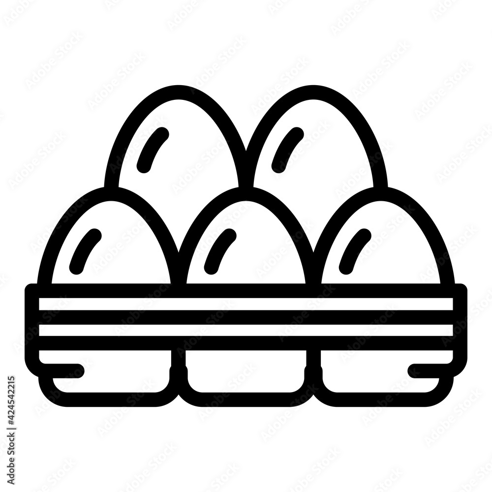 Aufkleber eggs minerals icon. outline eggs minerals vector icon for web design isolated on white background