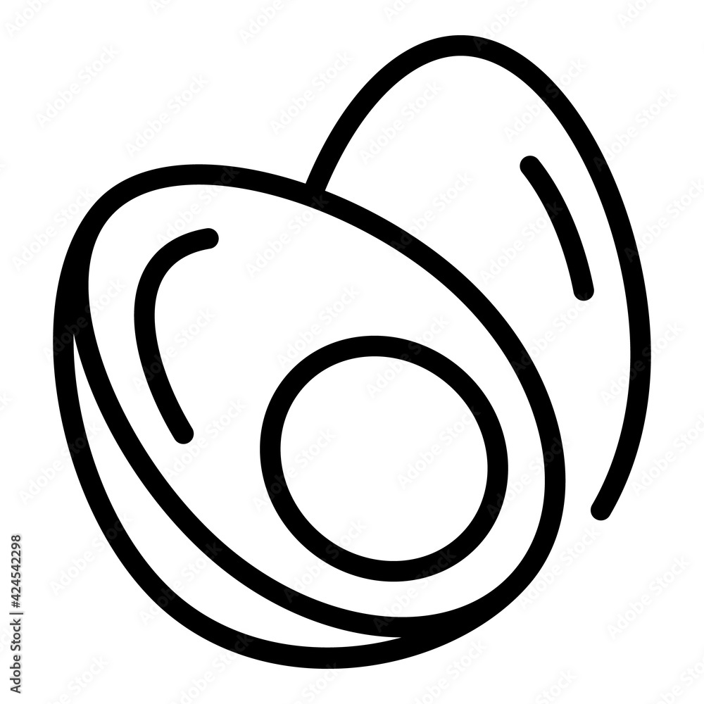 Aufkleber egg source vitamin icon. outline egg source vitamin vector icon for web design isolated on white bac