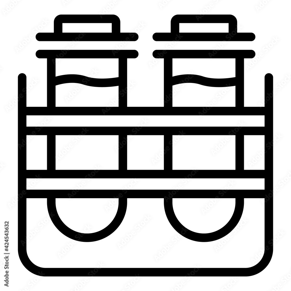 Aufkleber analysis tubes icon. outline analysis tubes vector icon for web design isolated on white background