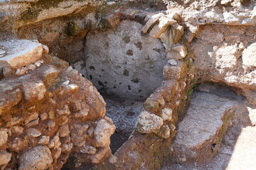 Roman period ruins unearthed in the foundation excavation in the Historical Kaleiçi in the Tourism Center Antalya