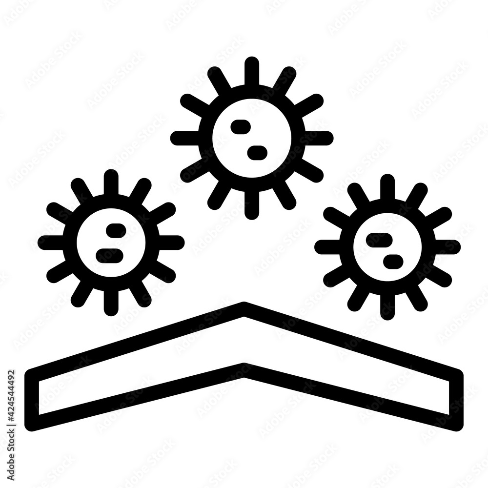 Poster Block viruses icon. Outline block viruses vector icon for web design isolated on white background