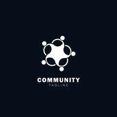Community Concept Logo Symbol Design Template Flat Style Vector